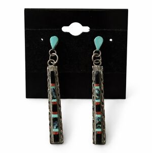 Elegant Multicolor Inlay Earrings